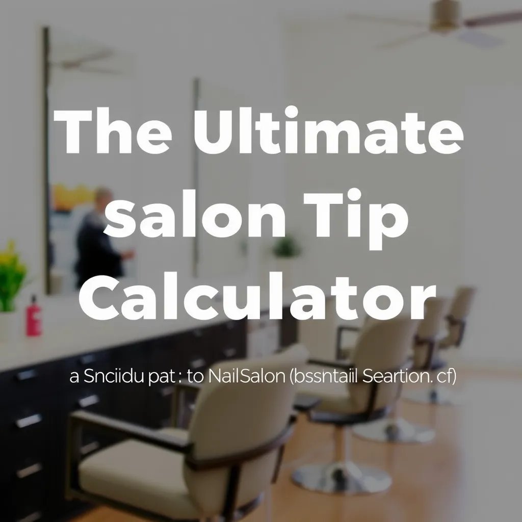 The Ultimate Nail Salon Tip Calculator Ensure You're Tipping Right